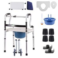 Professional Walker Aids Portable Compact Adjustable Height Walking Aids for Elderly, Seniors, Handicap, Disabled,(Accessories Included)