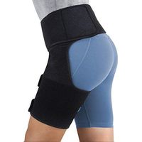 REAQER Hip Thigh Support Brace Groin Compression Wrap for Pulled Groin Sciatic Nerve Pain Hamstring Injury Recovery and Rehab Fits Both Legs Men & Women
