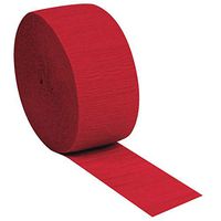 Crepe Paper Steamer for Decorating, Red (Pack of 12)