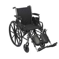 Drive Cruiser III Light Weight Wheelchair with Flip Back Removable Arms, Desk Arms, Elevating Leg Rests, 18" Seat, Model - K318DDA-ELR