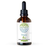 Hops B120 Alcohol-Free Herbal Extract Tincture, Super-Concentrated Organic Hops (Humulus Lupulus) (4 fl oz)
