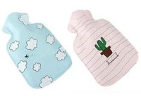 Set of 2 Lovely Mini Light and Handy Hot Water Bottle/Hand Warmer, 100 ML