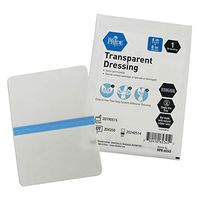 Medpride Transparent Film Wound Dressing- 6 inches by 8 inches, 10 Pack- 3 Steps Application, Adhesive, Sterile, Individually Packed, Semi-Permeable-for Minor Wounds, Burns, Traumas, Road-Rash