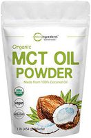 Micro Ingredients Organic MCT Oil Powder, 1 Pound (454 Grams), Delicious Creamer for Coffee, Tea, Smoothie, Drink and Beverage, No GMOs, Keto Diet and Vegan Friendly