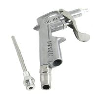 uxcell Silver Tone Metal Grip Clean Up Tool Air Duster Blower Gun