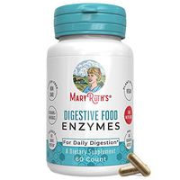 Vegan Digestive Food Enzymes (GMP Certified + Tested) by MaryRuth's - Enzyme Complex for Daily Digestion - Over 12 Enzymes Including Amylase, Lipase, Lactase + Cofactor Vitamins & Minerals - 60 Count