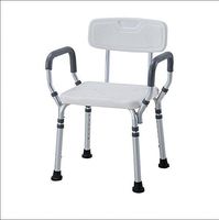 Shower Stool Height Adjustable Aluminium Bath / Shower Chair With Back and Shower Head Holder , B