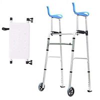 LIBWX Armrest Frame Walker, Aluminum Alloy with Armrest Folding Auxiliary Bathtub Can Sit Elderly Disabled 50cm × 41.5cm × 76.5cm