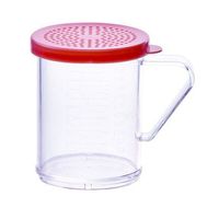 Winco PDG-10R, 10 Oz Plastic Dredge with Rose Snap-on Lid, Seasoning Sugar Spice Pepper Shaker