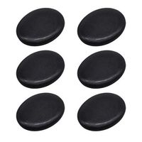 SUPVOX Hot Stones Essential Massage Stones Basalt Hot Rocks Stones Natural Lava Rock for Home Spa Relaxing Pain Relief Healing Therapy 4x3cm 6pcs