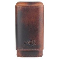 Leather Cigar Case - Two Tone Aniline Leather - [Tan]