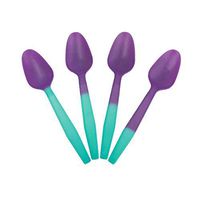 Crazy Color Changing Plastic Spoons - Green to Purple When Cold - Colorful & Beautiful Birthday Party Spoons - Frozen Dessert Supplies - Made in USA! 50 Count