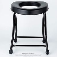 LINYUYI Folding Toilet Seat Lightweight Toilet Commode Chair-Black