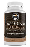 Lion's Mane Mushroom - HMS Nutrition - Potent 1000mg Capsules Non-GMO Vegan Supplement Strong Anti-Inflammatory, Antioxidant and Immune-Boosting Abilities, Supports Cognitive & Heart Health