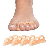 ZenToes Hammer Toe Straightener and Corrector 4 Pack Soft Gel Crests Splints | Reduce Foot Pain, Prevent Overlap | Flexible Footcare Treatment | Stain, Odor Resistant (Beige)