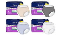 Prevail Dri-Fit Color Collections Maximum Absorbency Incontinence Underwear for Women, Small/Medium, 80-Count