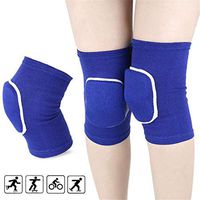 Kids Knee Pads, Breathable Sponge Soft Knee Brace Comfort Compression Knee Sleeves, Anti-Slip Collision Avoidance Knee Protective Gear for Yoga Basketball Volleyball Soccer Biking Sports (Blue, XS)
