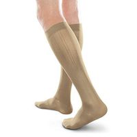 Ease Opaque Men's Trouser Socks with Mild (15-20mmHg) Compression (Khaki, Medium Short)