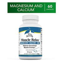 Terry Naturally Muscle Relax - 60 Vegan Capsules - Occasional Muscle Cramp Relief Supplement, Supports Nervous System - Non-GMO, Gluten-Free - 20 Total Servings