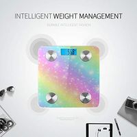 LYAOE Bluetooth Body Fat Scale Galaxy Fantasy Pastel Smart Wireless Scale with LCD Display Measuring Body Weight Bmi and Health Digital Scale