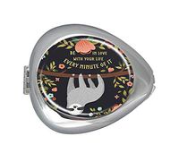 Follow Your Dreams Cute Baby Sloth Custom Silver Oval Pill Box Pocket Purse Pill Case Medical Tablet Holder Weekly Pill Organizer Decoration Box Wallet