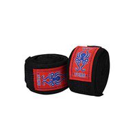 XIAONINGMENG High Elastic Bandage, Boxing Muay Thai Bandage, Hand Strap 5 Meters, Rose Red/Black/Gray, The Best Choice for Boxing Enthusiasts (Color : Black)