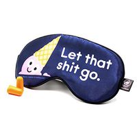 Wild Essentials Allusion Soft Satin Funny Sleep Masks with earplugs (Ice Cream Let It Go)