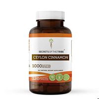 Ceylon Cinnamon 120 Capsules, 1000 mg, Organic Ceylon Cinnamon (Cinnamomum Verum) Dried Bark (120 Capsules)