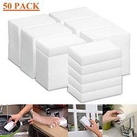 Acrux7 Magic Cleaning Sponge, Pack of 50 Magic Eraser Sponges Melamine Foam Cleaning Pad - Eraser Sponge for All Surface – Bathroom, Kitchen, Floor, Baseboard, Wall Cleaner (Chemical Free)