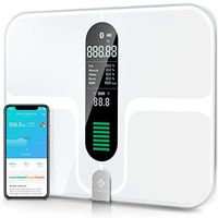 Etekcity Smart Bluetooth Body Fat Scale - Digital Bathroom Weight Scale with 12 Essential Measurements, Large Platform and Clear LCD Display, ITO Conductive Glass, FDA Compliant, 400lb (180kg)