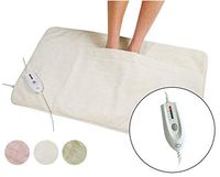 Serta | Ultra Soft Plush Electric Heated Warming Pad for Feet, Back, Waist, and Abdomen (Natural) (Renewed)