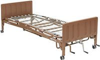 Drive Medical 15003P-HR Multi-Height Manual Bed with Half Rails; Convenient Fold Down Hand Cranks at The Foot End for Foot, Head and Overall Bed Height Adjustment; Head/Foot Adjustment