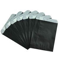 Party Bag 5 * 7 inch, 100 pcs Food Safe Kraft Paper and Ink, Natural (Biodegradable), Vivid Colored Candy Cookie Buffet Bags, Flat Bag, Black. 96 pcs 1.5 inch Stickers.