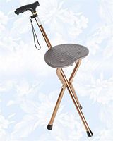 ZWH-Walking Cane Adjustable Walking Crutches Adjustable Folding Walking Cane Chair Stool Massage Walking Stick with Seat Portable Fishing Rest Stool with LED Light 76-91 cm