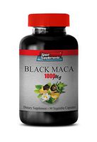 Men Supplements Testosterone - Black MACA 1000 MG Dietary Supplement - Black maca Capsules - 1 Bottle 90 Vegetable Capsules
