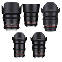 Rokinon Cine DS Popular Lens Bundle Consists of 16mm T3.1, 24mm T1.5, 35mm T1.5, 50mm T1.5, 85mm T1.5 for Sony E Mount