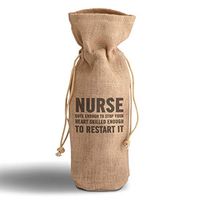 Cotton Custom Wine Gift Bag Heart Skilled Enough to Restart It Funny & Novelty Humor Housewarming & Party Accessories Jute Burlap Drawstring Design Only