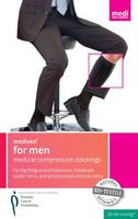 Mediven for Men 15-20mmHg Knee High Compression Socks : Black Size IV