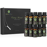 Easing Aromas 100% Pure Premium Grade Essential Oils Kit with Personal Necklace Pendant for Aromatherapy to Relieve Effects of Stress and Anxiety