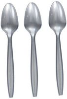 Amscan Silver Plastic Spoon Big Party Pack, 100 Ct.