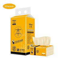 Facial Tissues GoolRC Toilet Paper Portable Large Capacity Natural Color 5 Packet 100 Pieces 3 Layers Thicken Wettable Paper Towel