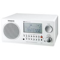 Sangean WR-2WH FM-RBDS AM Wooden Cabinet Digital Tuning Radio (White) (Certified Refurbished)