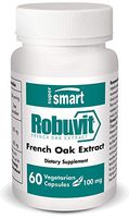 Supersmart - Robuvit ® 100 mg - French Oak Wood Extract for Stress & Mood, Antioxidant - Helps Fight Fatigue | Non-GMO - 60 Vegetarian Capsules