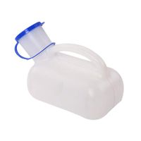 LSY@ Urinal Pot, 1000ml Portable Medical Urinal Men Dedicated Urinal Pot White Standing Urinal Vehicular with Lid Anti-Odor White Easy to Clean Travel Camping16.5cm*10cm*6.5cm