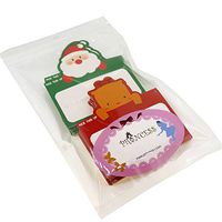 Christmas Cartoon Elk and Santa Claus Gift Tag Tab for Gift Wrapping Packaging, Set of 48 (Mix)
