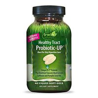 Irwin Naturals Healthy Tract Probiotic-UP 3 Billion Live Cultures - Pure-Strain Daily Digestive & Gut Health Support - Microflora Balance with Plant-Sourced Omegas - Shelf Stable - 60 Liquid Softgels