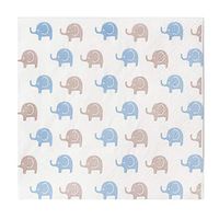 Crisky Baby Shower Napkins | Decorative baby blue and Grey Baby Elephant Paper Napkins kids Birthday Gender Reveal Party Decorations Dessert Beverage Buffet Supplies for Baby Boy 50 Count