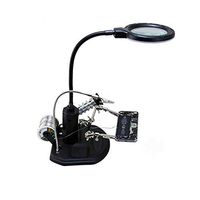 ZPDFDJ Desk Table Reading Lamp Magnifying Glass Distortion-Free Illuminated Magnifier for Reading Inspection Soldering Needlework Repair Hobby and Crafts