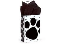Pooch's Paw Doggie Print Paper Small Shopper Gift Bag - Quantity of 5