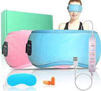 miniPIG High Quality Heated Eye Mask Cover, Warm Therapeutic Treatment for Dry Eye, Blepharitis, Styes with Ice Pad, and Sleeping Ear Plugs (Blue)